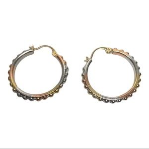 Hoop Earrings with Stud detail